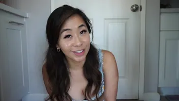 Asian Babe's Panty Try-On and Masturbation Encouragement