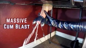Milking Table Femdom Edging Ends in Huge Cumshot
