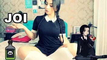 Wednesday Addams Cosplay Joi In Three Languages