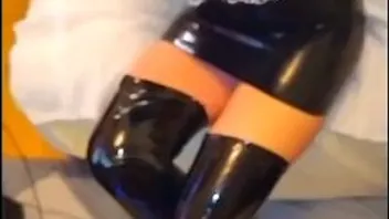 Latex Goddess Strapon Tease PMV