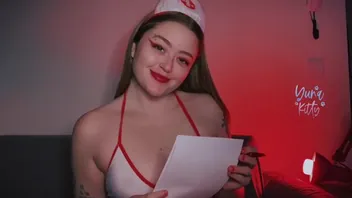 Naughty Nurse Portuguese JOI with Dildo