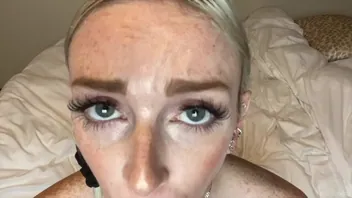 Freckled Blonde Begs For Facial Cum Countdown